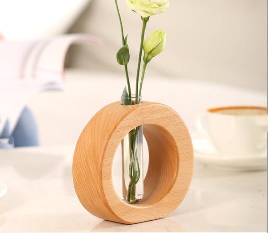 Wooden Glass Vase