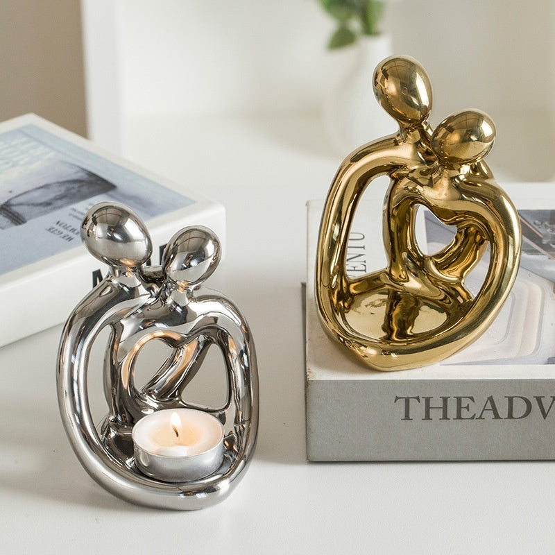 Ceramic Couple Candlestick