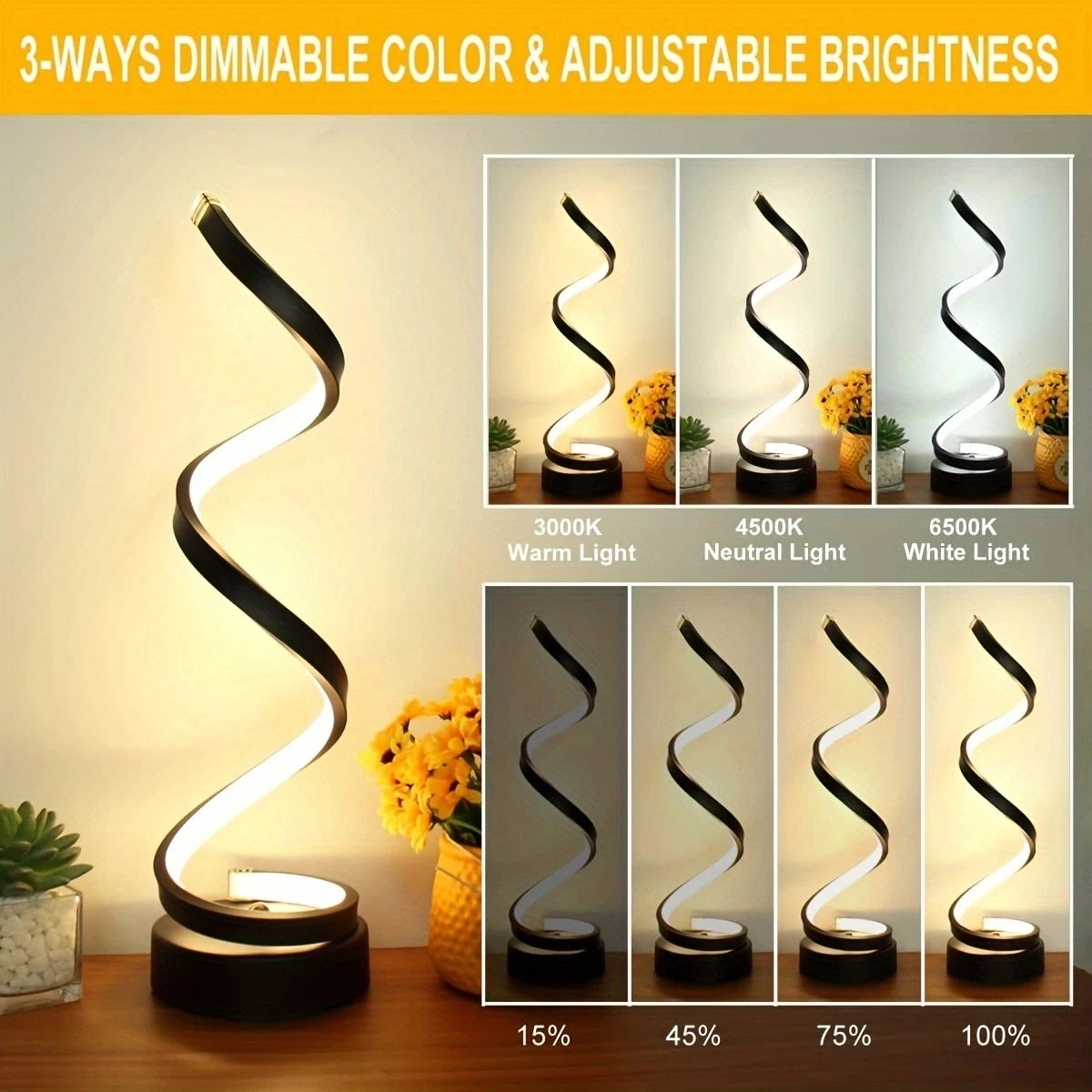 LED Spiral Table Lamp