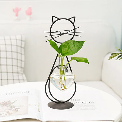 Glass Cat Vase