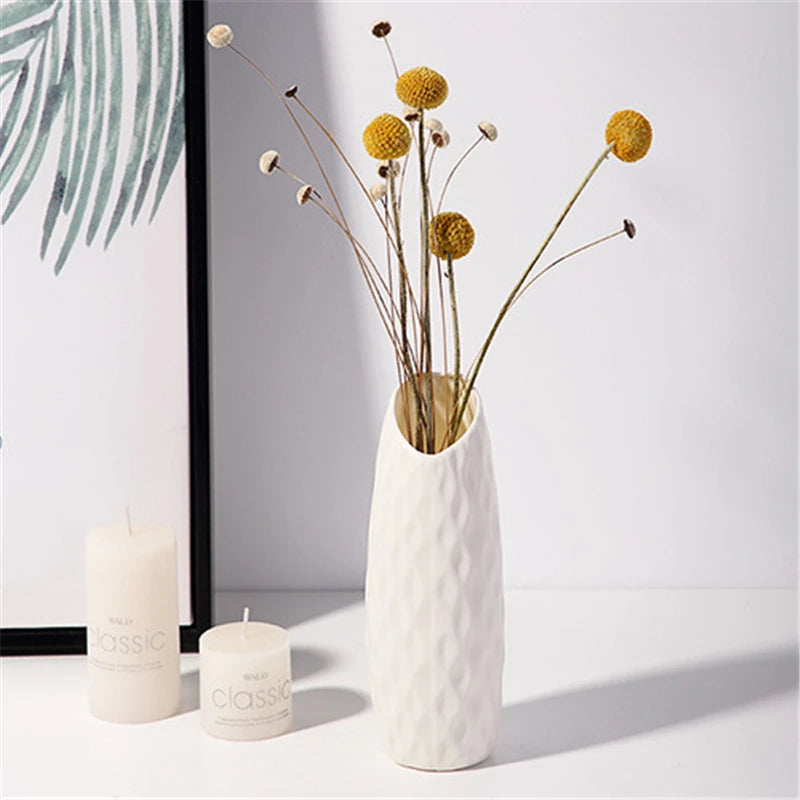 White Nordic Plastic Vase