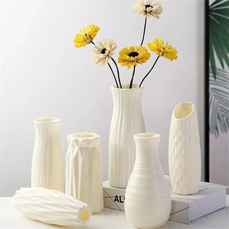 White Nordic Plastic Vase