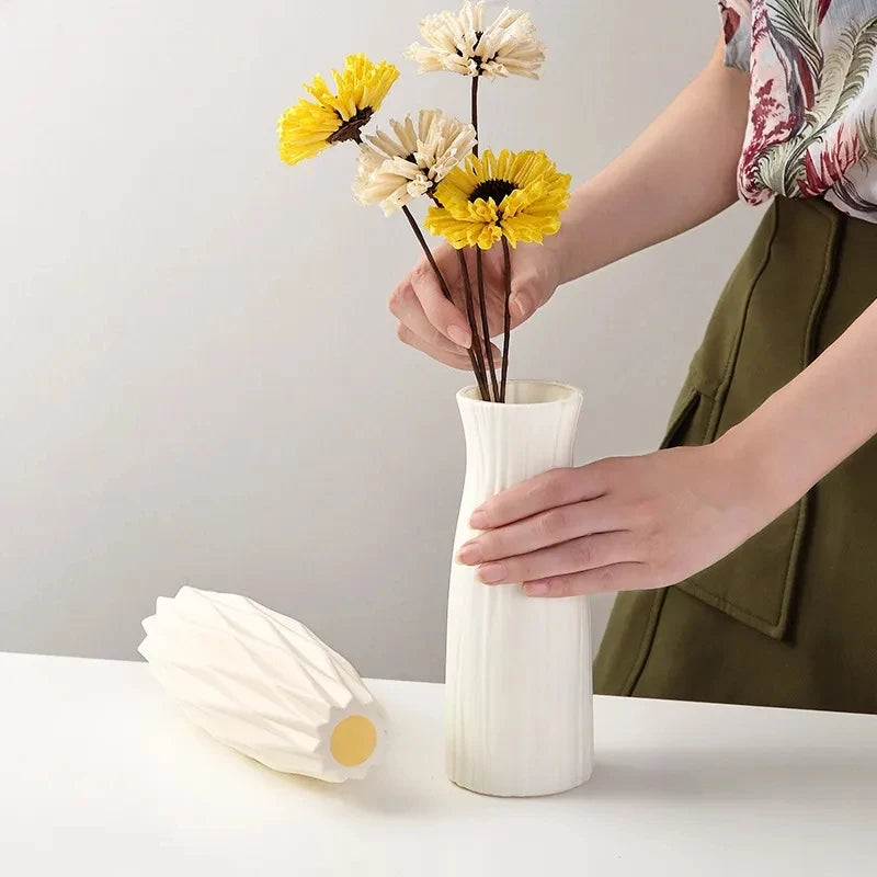 White Nordic Plastic Vase