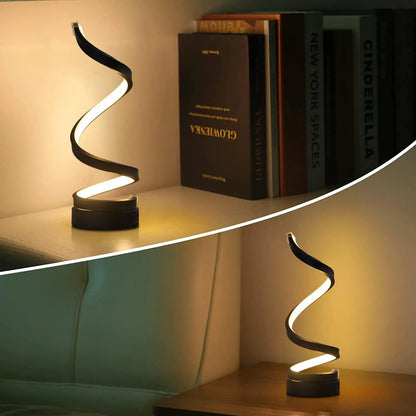 LED Spiral Table Lamp