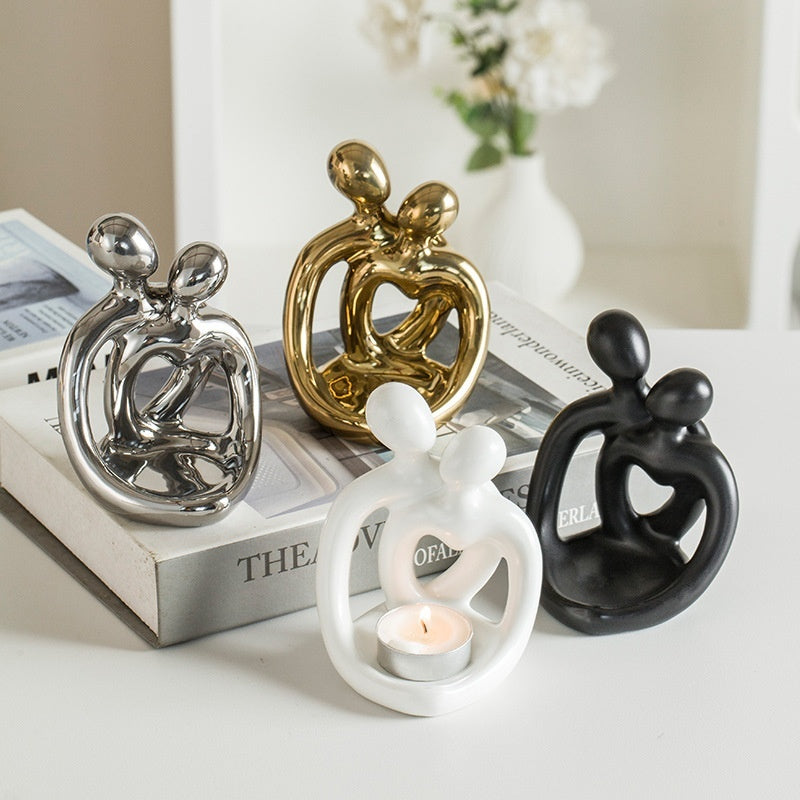 Ceramic Couple Candlestick