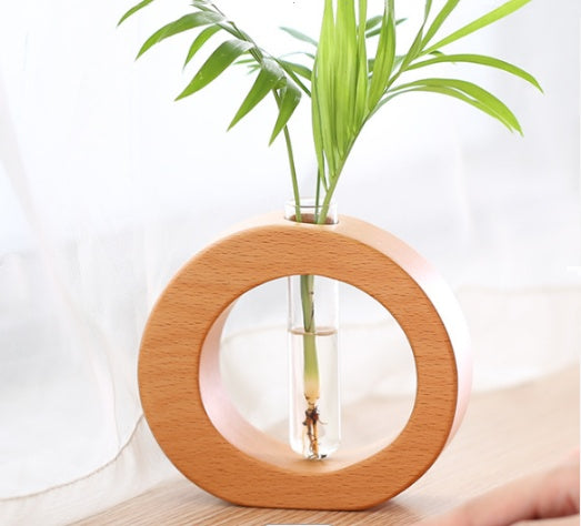 Wooden Glass Vase